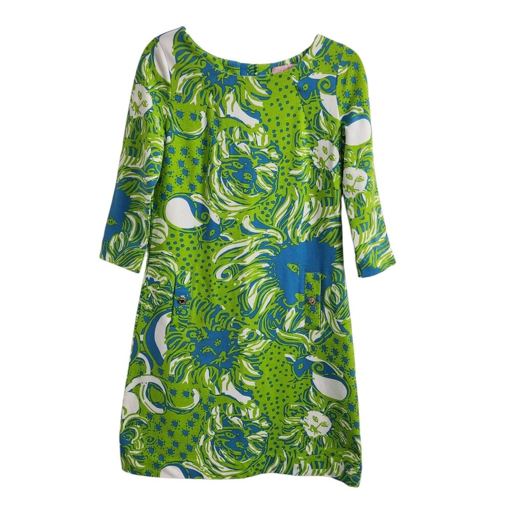 Lilly Pulitzer Daniella Dress‎ Small Roar of the Jungle Limeade Green NWOT
